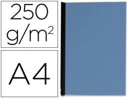 CJ100 tapas encuadernación Q-Connect cartón azul simil-piel 250 g/m² A-4